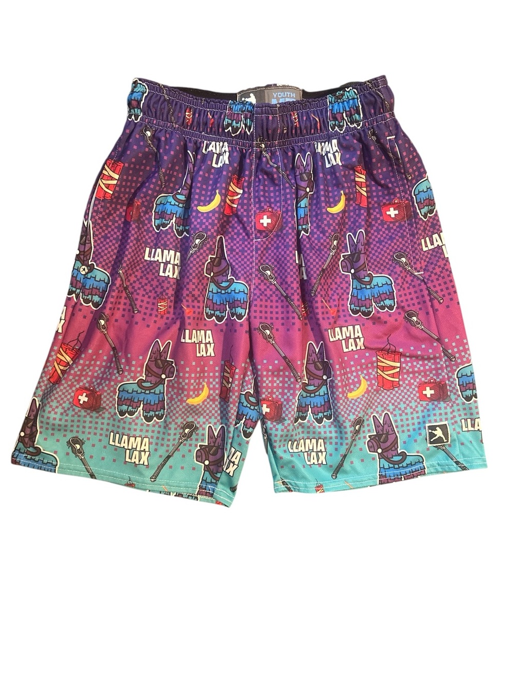 Lacrosse Unlimited Youth Fortnite “Llama Lax” Shorts | Size Medium